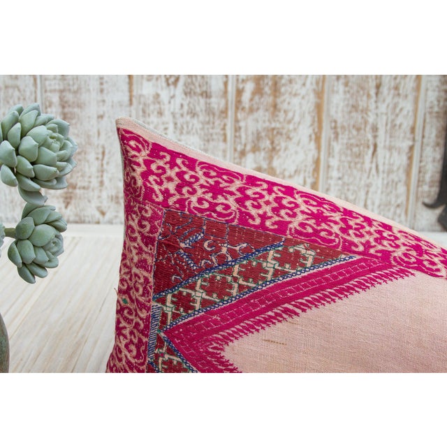 Antique Maira Sindh Silk Pillow For Sale - Image 4 of 9
