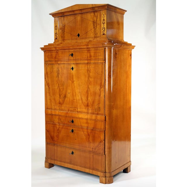Early 19th Century Biedermeier Secretary in Ash, 1830s For Sale - Image 5 of 16