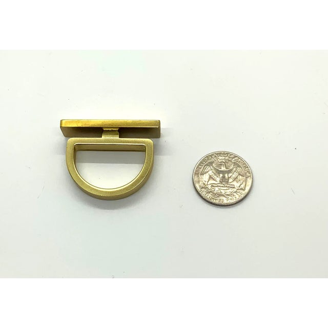 Drexel Modern Satin Brass D Shape Pull Chairish