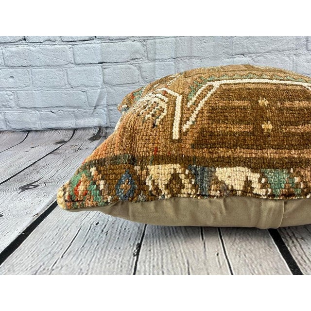20 x 20 Rug Pillow Enchanted Oasis Turkish Pillow Cushion Cover For Sale - Image 4 of 4