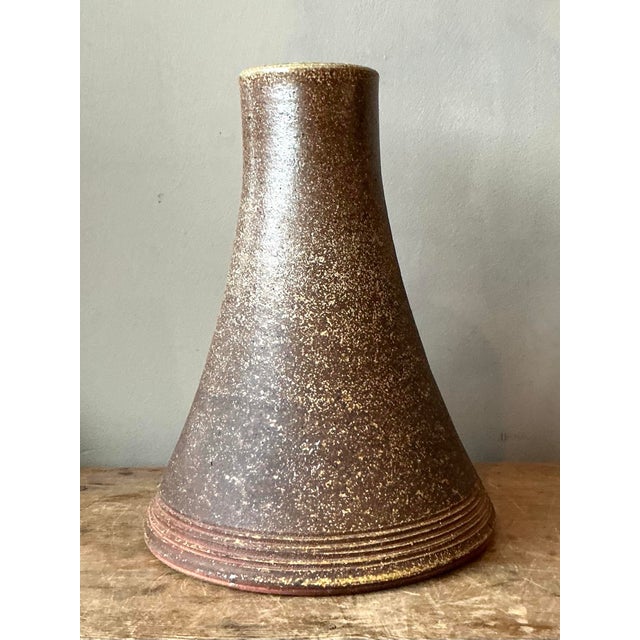 Vintage Boho Monumental Original Studio Pottery Vase For Sale - Image 9 of 12