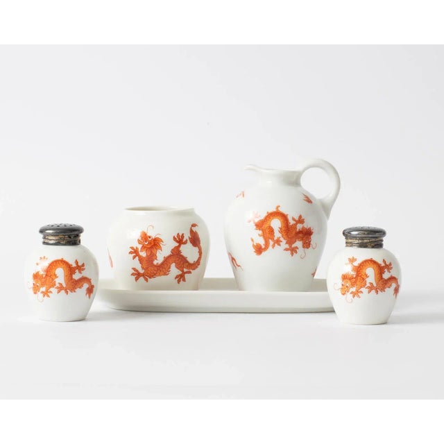 Porcelain and Silver Cruet Set from Thomas, 1930s, Set of 5 For Sale - Image 11 of 11