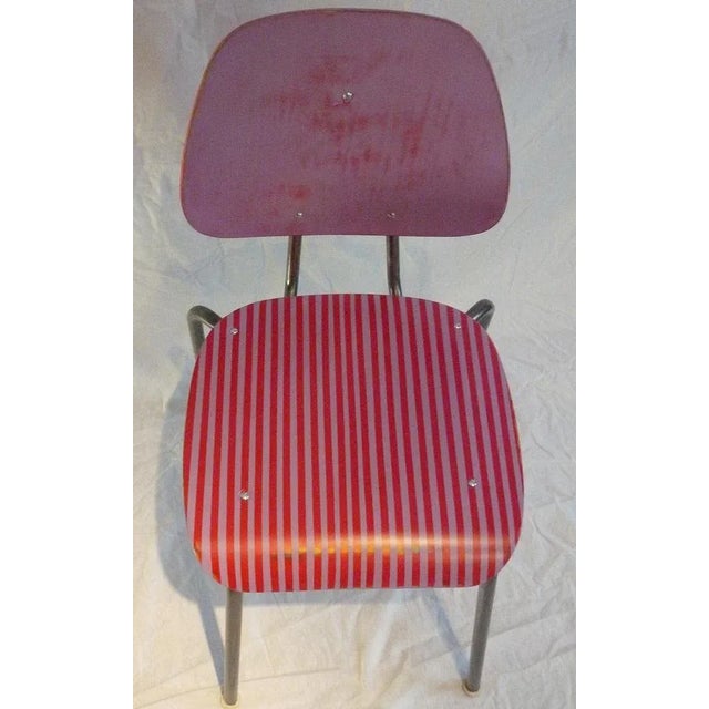 Industrial Set of Steel Tube Chairs For Sale - Image 3 of 6