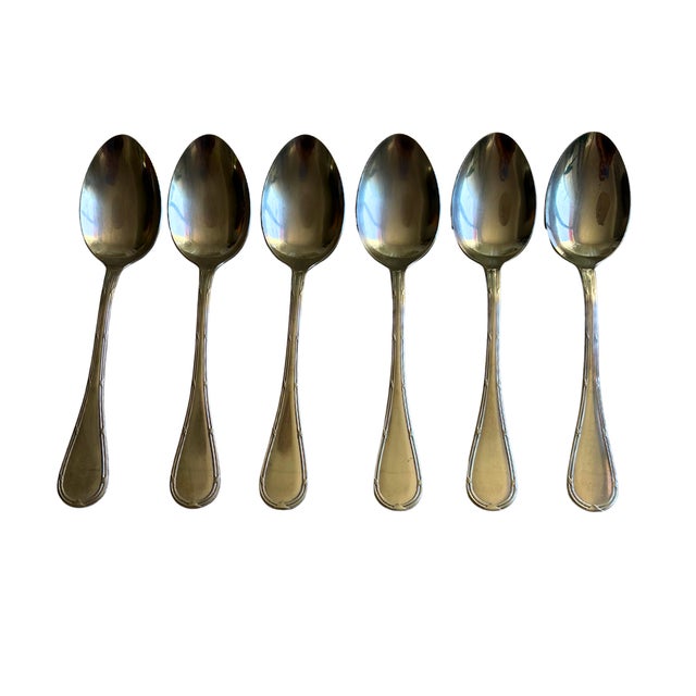 Mid-Century Modern Mid-Century French Bistro Style Cutlery Service in Stainless Steel, 1950s, Set of 18 For Sale - Image 3 of 10
