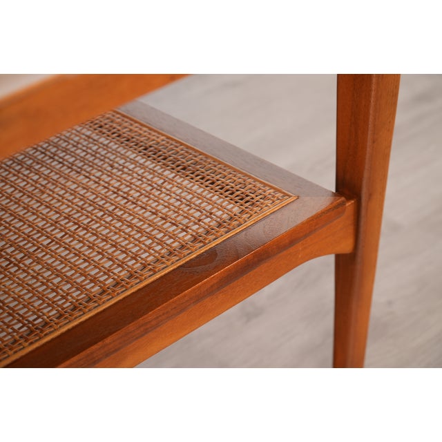 Drexel Declaration 881-341 Walnut & Cane Coffee Table Kipp Stewart and Stewart MacDougall For Sale - Image 6 of 7