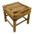 Vintage Square Scorched Bamboo Plant Stand or Riser For Sale