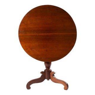 19th Century Walnut Tilt Top Table For Sale