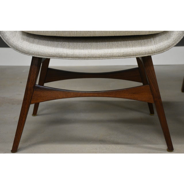 Wood Mel Abitz Walnut Malabar Lounge Chair and Ottoman For Sale - Image 7 of 9