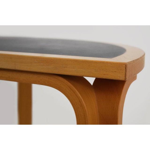 Wood Semicircular Table by Thygesen & Sørensen for Magnus Olesen For Sale - Image 7 of 18