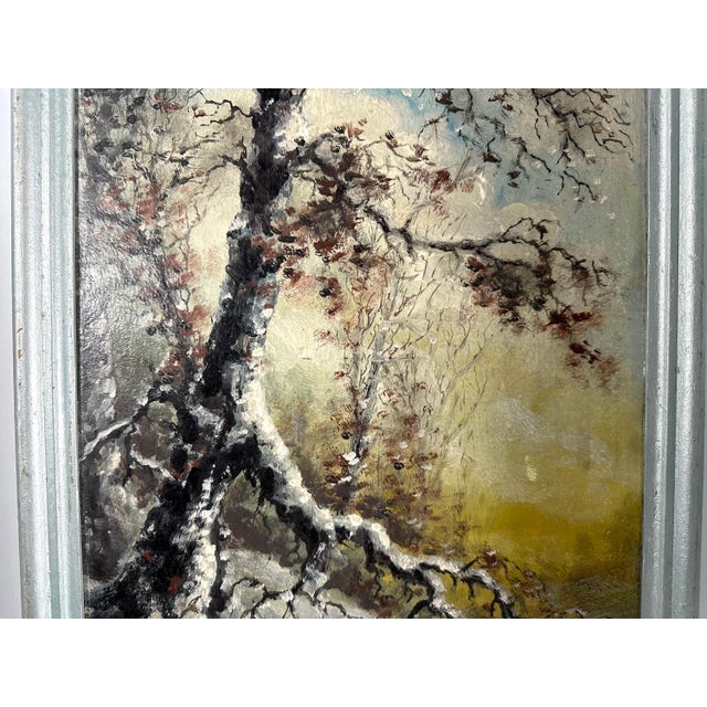 Impressionist Vintage Impressionist Oil Painting: Winter Sunset, Mr. Shade, c. 1935 For Sale - Image 3 of 10