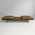 Italian art deco wooden daybed with two cushions, 1930s Daybed in dark wood with two upholstered cushions in shades of...
