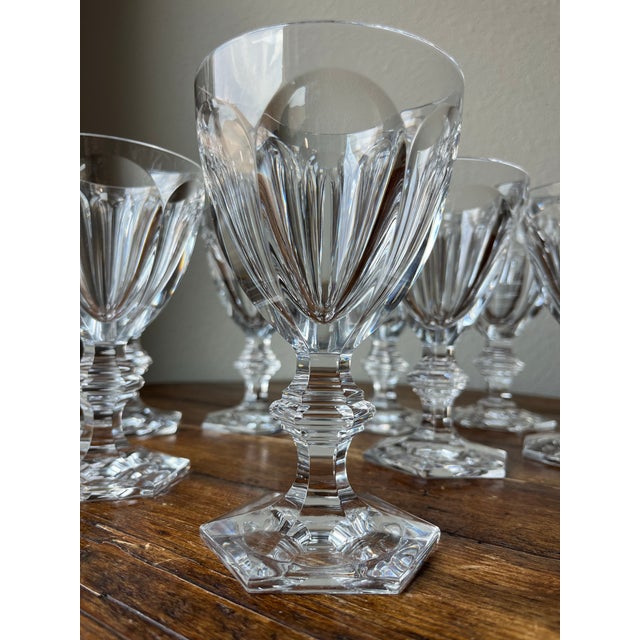 Baccarat Harcourt Pattern Crystal Goblets- Set of 8 For Sale - Image 10 of 11