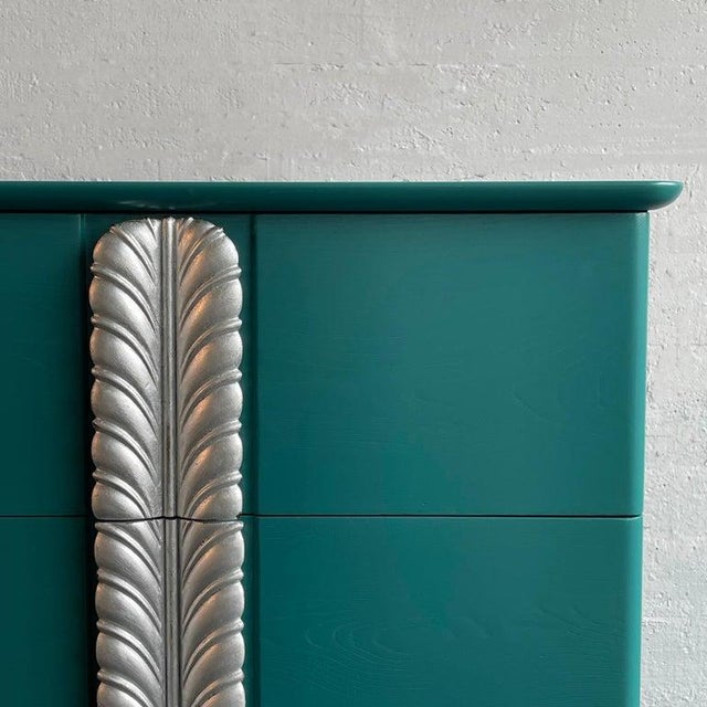 1930s 1930s Hollywood Regency Lacquered Mahogany Double Dresser by John Stuart For Sale - Image 5 of 12