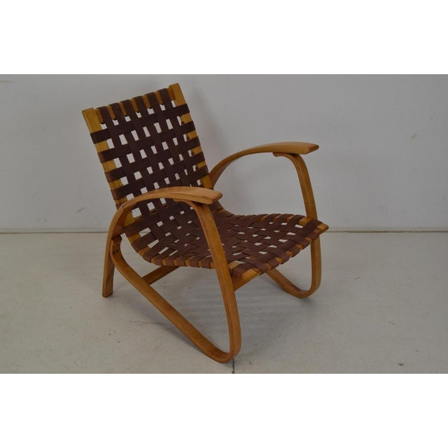 Bent Beechwood Armchair by Jan Vaněk, 1930s For Sale - Image 3 of 18