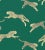 Sample - The House of Scalamandré Leaping Cheetah Cotton Print Fabric, Evergreen For Sale