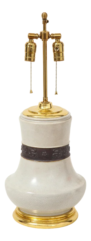 Chinese Porcelain Monochrome Vase Mounted as a Lamp