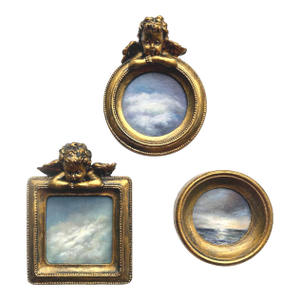Original Painting Wall Decor Small Framed Wall Art by Valeriya Serova - Set of 3