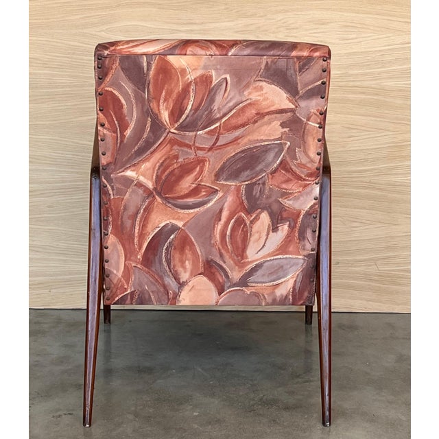 Mid 20th Century Pair of Scandinavian Mid-Century Modern Colorful Teak Club Armchairs For Sale - Image 9 of 18