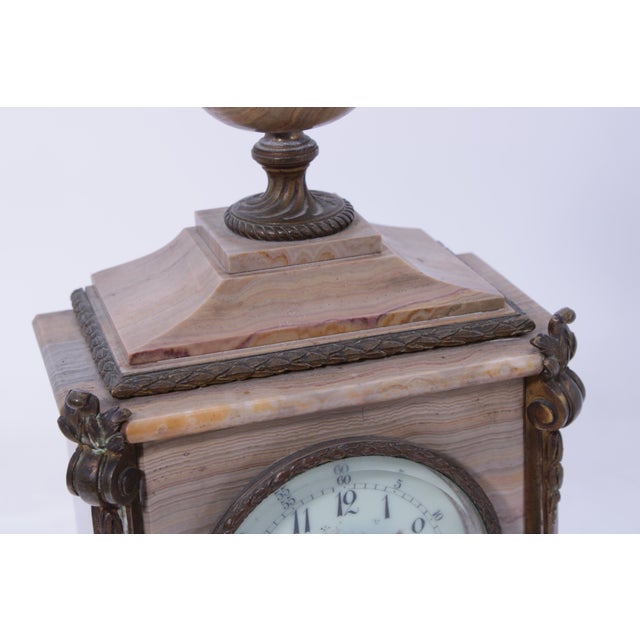 19th Century Japy Freres French Bronze & Marble Mantle Clock For Sale - Image 5 of 14