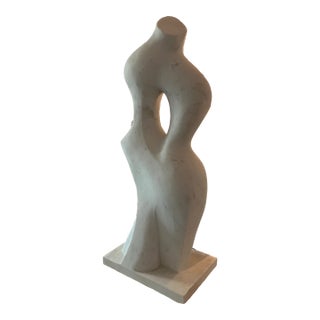 1990s Abstract Figurative Sculpture in Carrara Marble by Tony Trezza For Sale