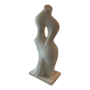 1990s Abstract Figurative Sculpture in Carrara Marble by Tony Trezza