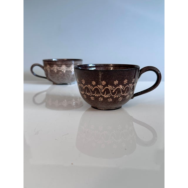 Large Handmade Ceramic Mugs with Handles from Serocka, Germany, 1970s, Set of 2 For Sale - Image 3 of 13