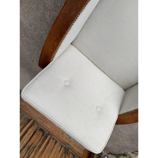 Beige Art Deco Beige Lounge Chair, 1920s For Sale - Image 8 of 9