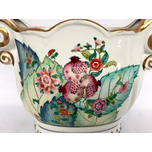 Quianlong HandPainted Tobacco Leaf Vase Chairish