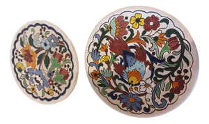 Handmade Ceramic Plates attributed to Sevillarte J. Moreno, 1980s, Set of 2