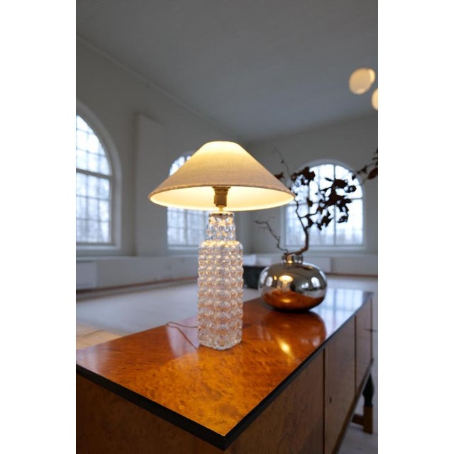 Mid-Century Modern Bubble Crystal Table Lamp attributed to Carl Fagerlund for Orrefors, 1960s For Sale - Image 10 of 17