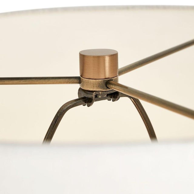 Contemporary White Marble Twist Table Lamp For Sale - Image 3 of 5