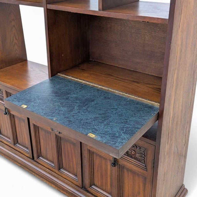 Vintage Freestanding Wall Unit – Wooden Room Divider, Storage Shelf, Antique Display Cabinet, Multi-Function Bookcase For Sale - Image 13 of 18