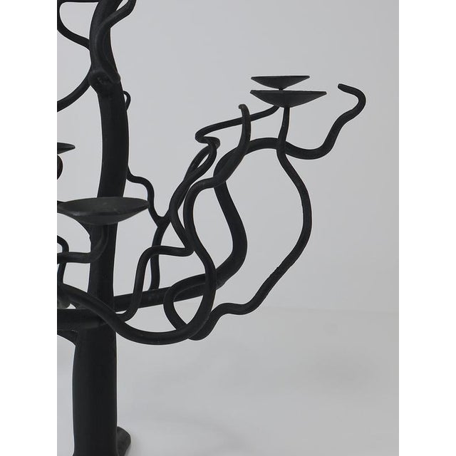 Brutalist Tree of Life Hand-Forged Candleholder, 1970s For Sale - Image 10 of 16