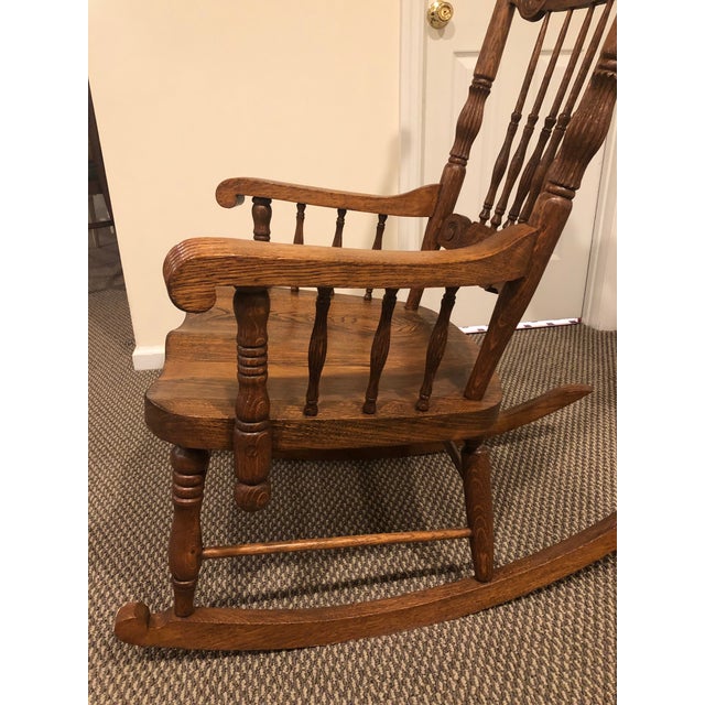 1970s Carved Rocking Chair Chairish