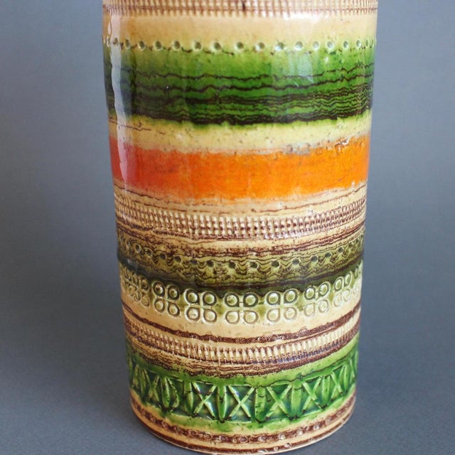 Mid-Century Modern Italian Sahara Ceramic Vase by Aldo Londi for Bitossi, 1960s For Sale - Image 6 of 12