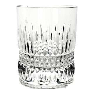1990s Waterford Lismore Diamond Irish Crystal Double Old Fashioned Glass For Sale