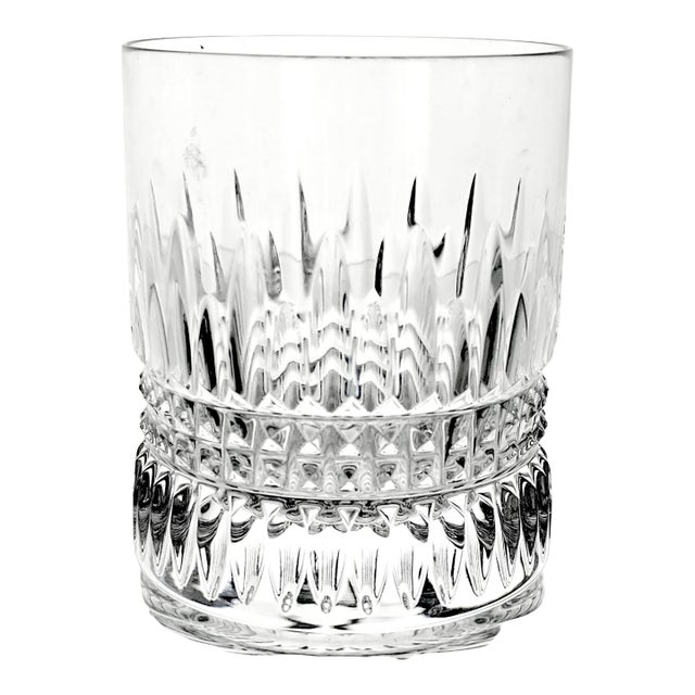 1990s Waterford Lismore Diamond Irish Crystal Double Old Fashioned Glass For Sale