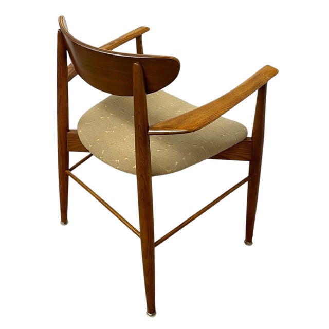 Vintage Mid-Century Modern Sculptural Armchair With Upholstered Seat For Sale In Seattle - Image 6 of 9