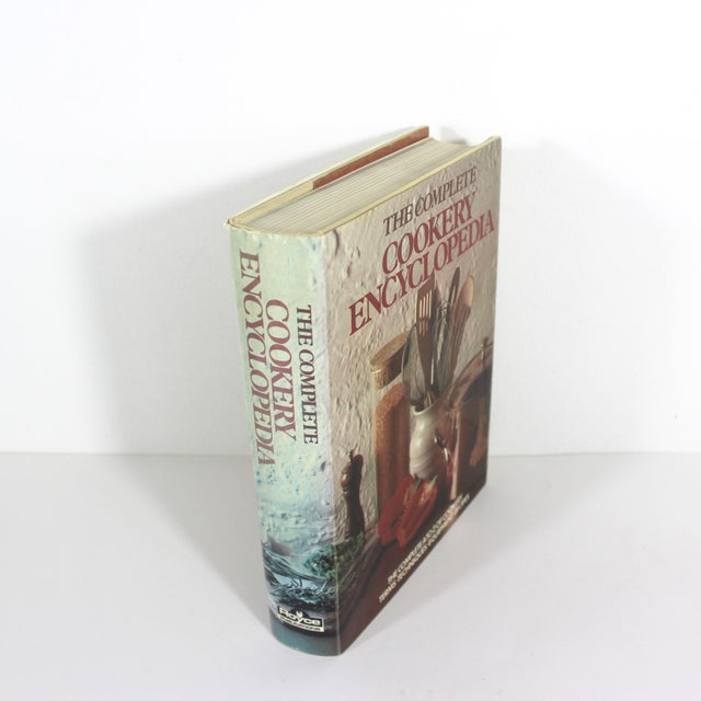 1982 the Complete Cookery Encyclopedia Cream Linen Hardcover Gold Lettering Vintage Cookbook For Sale - Image 4 of 9