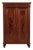 Large Antique Hand-Polished Walnut Cabinet with Carved Details, 1880s For Sale