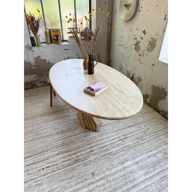 Travertine Dining Table by Afra & Tobia Scarpa, Italy, 1970 For Sale - Image 15 of 18