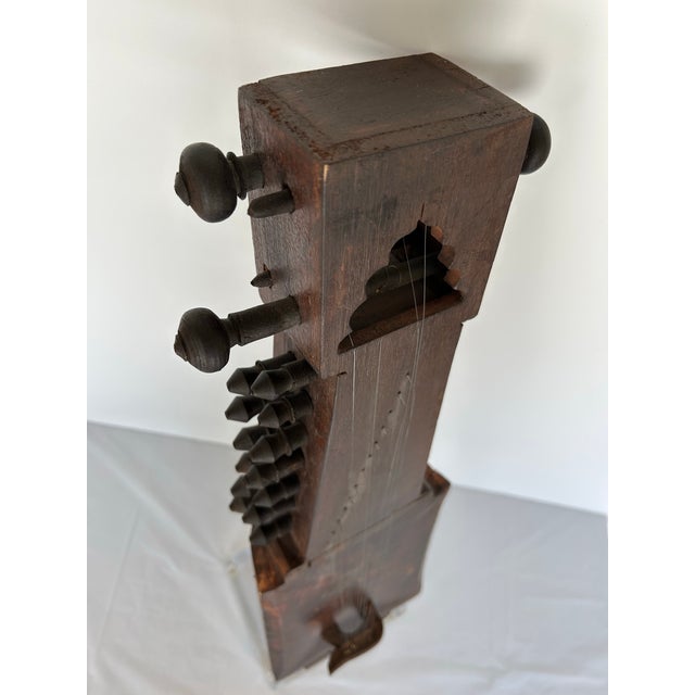 Vintage Decorative Sarangi Mounted on Lucite Base For Sale - Image 9 of 12