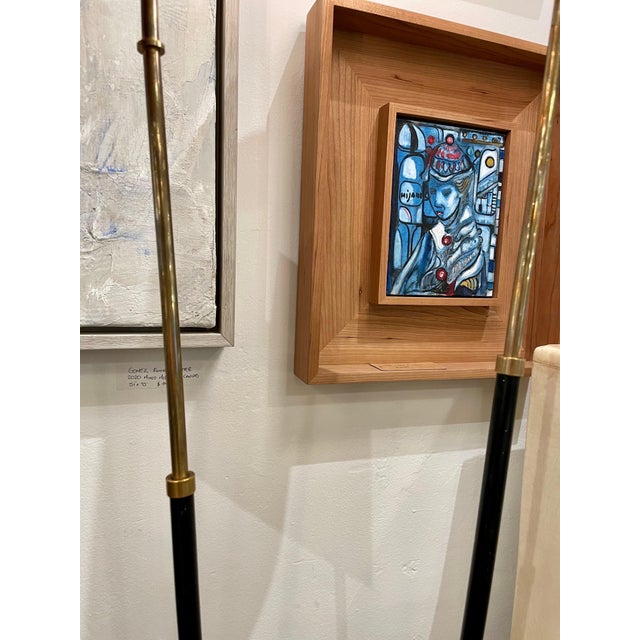 Early Stilnovo Double-Cone Floor Lamp (Original Label) For Sale In Miami - Image 6 of 17