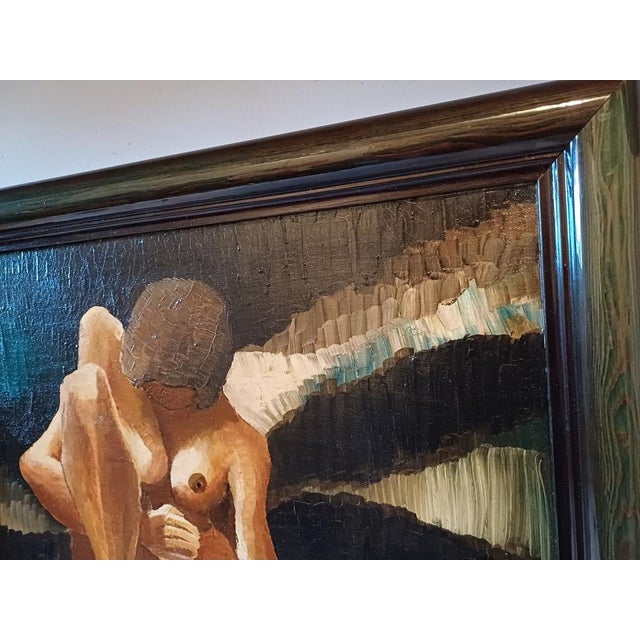 Sostras, Nude Figurative Composition, 1970, Oil on Canvas For Sale - Image 6 of 9