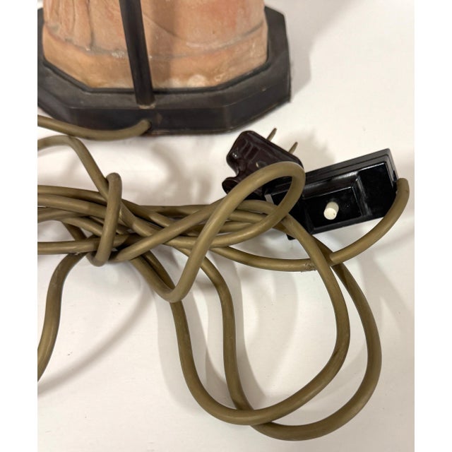 Neoclassical Terracotta Figure of Hera / Juno as a Table Lamp, Grand Tour Style For Sale - Image 12 of 12