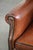 Sheepskin Wing Armchair in Cognac Color For Sale - Image 10 of 13