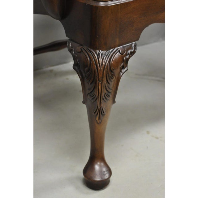 Late 20th Century Henredon Aston Court Chinoiserie Georgian Mahogany Dining Arm Chairs - A Pair For Sale In Philadelphia - Image 6 of 18