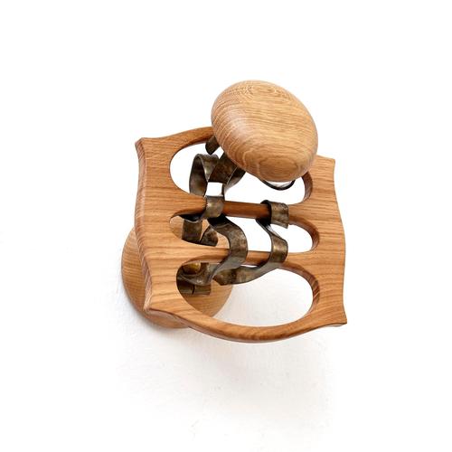 Contemporary Calvet Hook in Metal and Wood, Spain, 2019 For Sale - Image 3 of 16