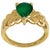 2020s 1.42 Carat Pear Cut Natural Emerald Ring 14 Karat Yellow Gold For Sale - Image 5 of 8