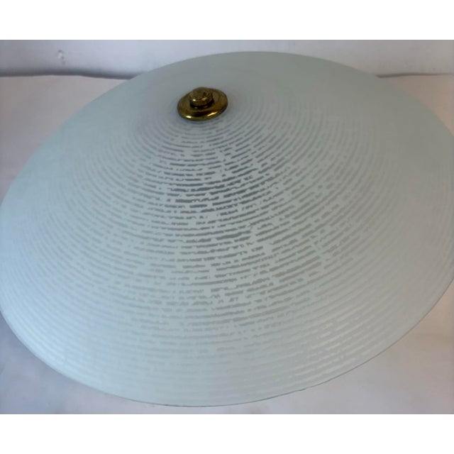 Mid-Century Modern Mid 20th Century Mid Century Modern Ceiling Light Fixture With Glass Shade For Sale - Image 3 of 8